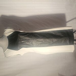 Eci New York Women's White with Leather Black Panel, Size: 12